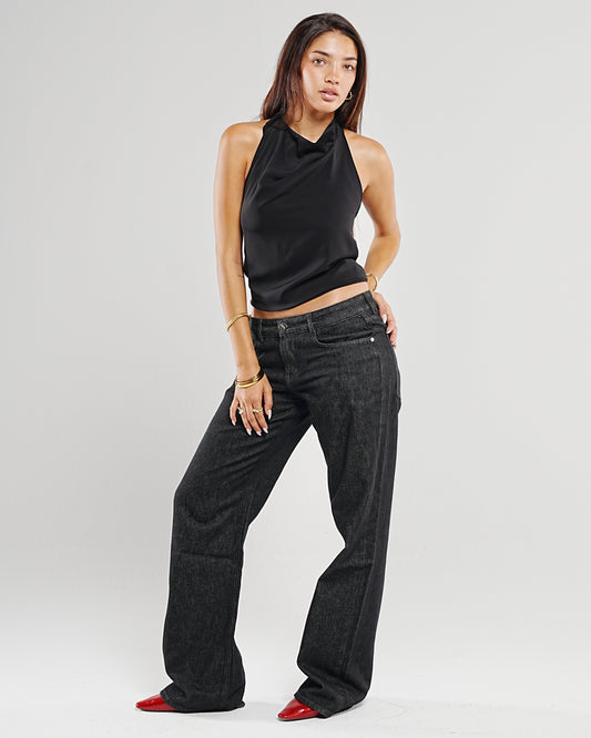 Black Halter Top
