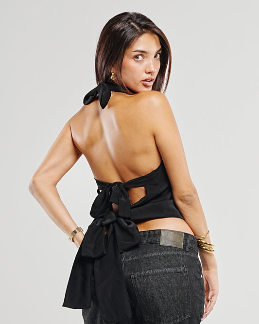 Black Halter Top