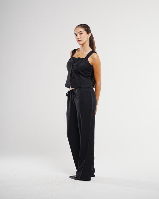 Black Linen Set