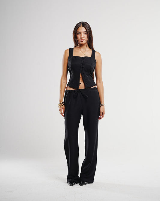 Black Linen Set